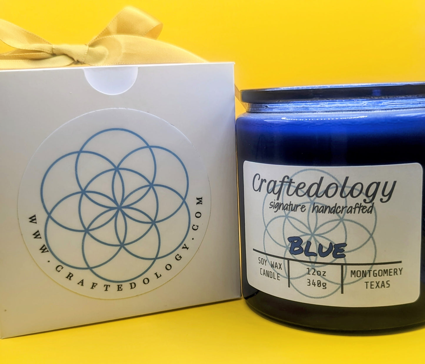 Blue 12oz Soy Wax Candle