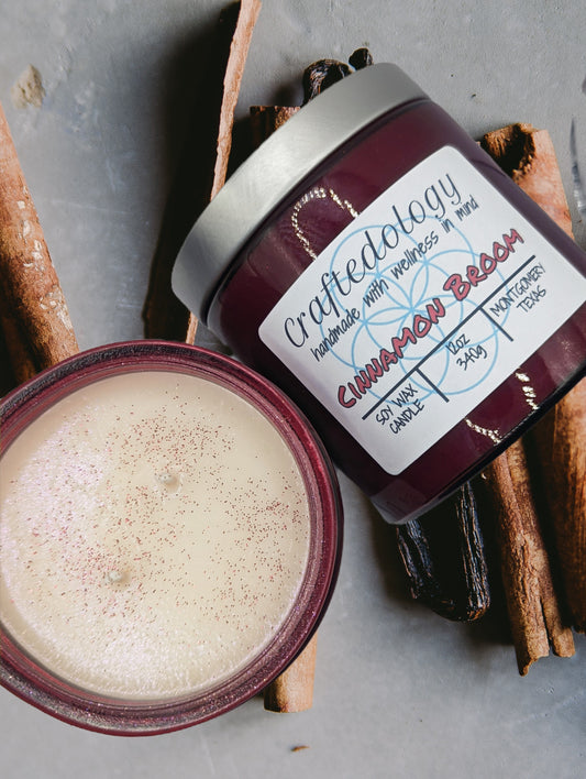 Cinnamon Broom 12oz Soy Wax Candle